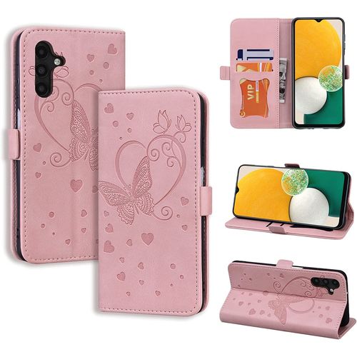 Coque Samsung Galaxy A14 5g, Samsung A14 5g, Flip Case En Protecion Pour Samsung Galaxy A14, Rose
