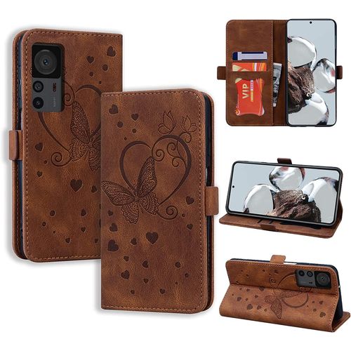 Coque Xiaomi 12t Pro 5g, Xiaomi 12t 5g, Flip Case En Protecion Pour Xiaomi 12t / 12t Pro, Brun