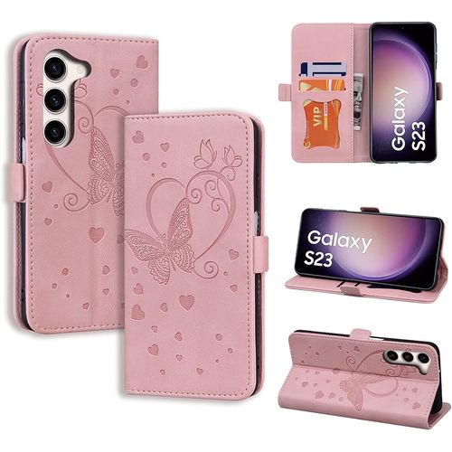 Coque Samsung Galaxy S23 Samsung S23 5g Flip Case En Protecion Pour Samsung Galaxy S23 5g, Rose