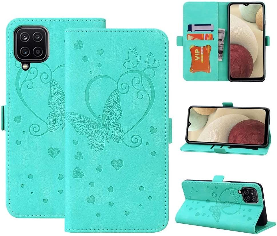 Coque Samsung Galaxy A12, Samsung Galaxy M12, Flip Case En Protecion Pour Samsung Galalxy A12 /M12 (6,5""), Vert