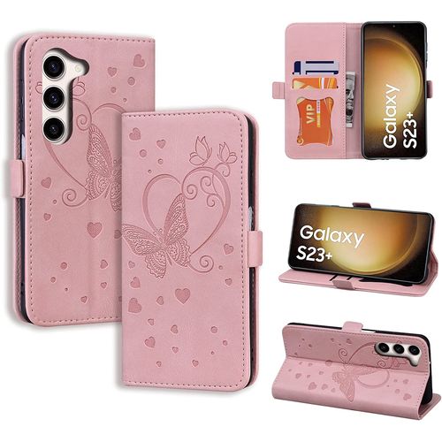Coque Samsung Galaxy S23 Plus Samsung S23+ 5g Flip Case En Protecion Pour Samsung Galaxy S23 Plus 5g, Rose