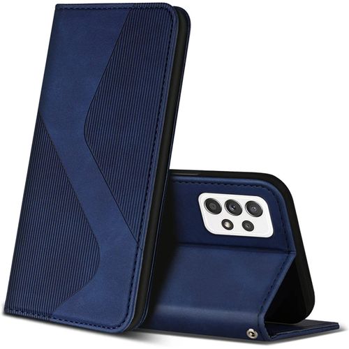 Coque Pour Samsung Galaxy A72 5g / 4g, Premium De [Emplacements Cartes] [Magnetique], Clapet Folio Pour Samsung Galaxy A72 5g / 4g (Bleu)