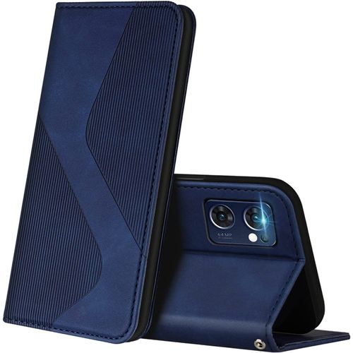 Coque Pour Oppo Find X5 Lite 5g, Premium De [Emplacements Cartes] [Magnetique], Clapet Folio Pour Oppo Find X5 Lite 5g (Bleu)