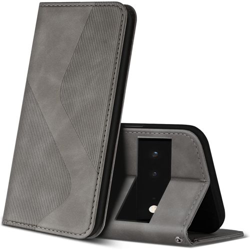 Coque Pour Google Pixel 6 Pro, Premium De [Emplacements Cartes] [Magnetique], Clapet Folio Pour Google Pixel 6 Pro (Gris)