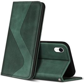 Coque Pour Iphone Xr, Premium De [Emplacements Cartes] [Magnetique], Clapet Folio Pour Iphone Xr (Vert)