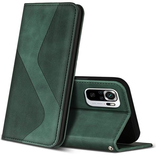 Coque Pour Xiaomi Redmi Note 10 4g / Redmi Note 10s, Premium De Protection, Clapet Folio Pour Xiaomi Redmi Note 10 4g / Redmi Note 10s (Vert)