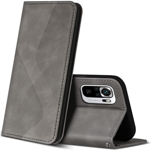 Coque Pour Xiaomi Redmi Note 10 4g / Redmi Note 10s, Premium De Protection, Clapet Folio Pour Xiaomi Redmi Note 10 4g / Redmi Note 10s (Gris)