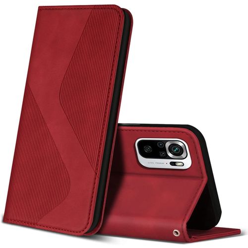 Coque Pour Xiaomi Redmi Note 10 4g / Redmi Note 10s, Premium De Protection, Clapet Folio Pour Xiaomi Redmi Note 10 4g / Redmi Note 10s (Rouge)