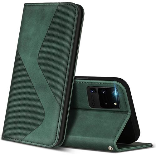 Coque Pour Samsung Galaxy S20 Ultra, Premium De [Emplacements Cartes] [Magnetique], Clapet Folio Pour Samsung Galaxy S20 Ultra (Vert)