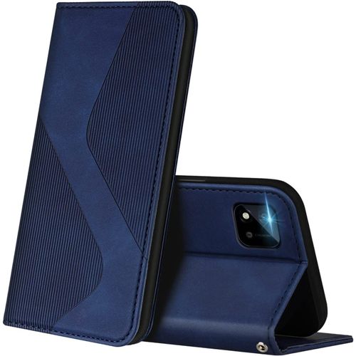Coque Pour Realme C11 2021, Premium De [Emplacements Cartes] [Magnetique], Clapet Folio Pour Realme C11 2021 (Bleu)
