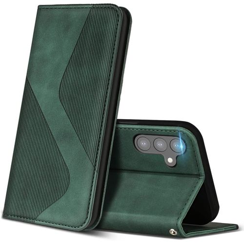 Coque Pour Samsung Galaxy S23 Plus, Premium De [Emplacements Cartes] [Magnetique], Clapet Folio Pour Samsung S23 Plus (Vert)