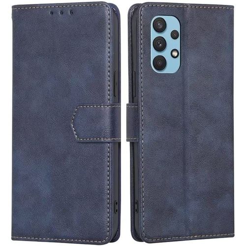 Coque Pour Samsung Galaxy A32 4g 6.4"", Coque Premium Pu - Bleu