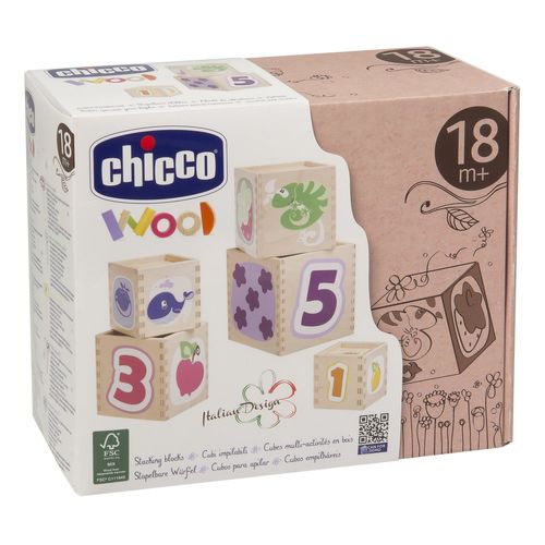 Wood Cubes Multi-Activités En Bois