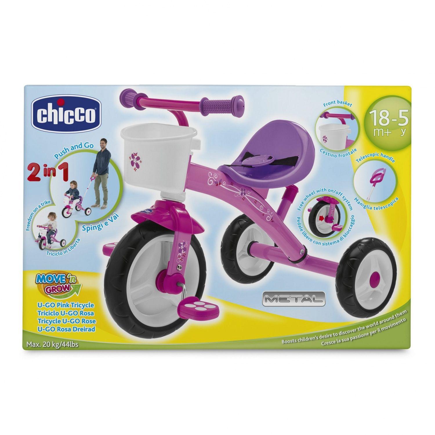 Chicco Tricycle 2 en 1 U-GO pour enfants, tricyc…