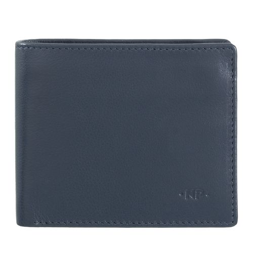 Portefeuille Jeff en nappa bleu Bleu