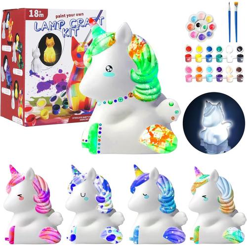 Veilleuse 3d Peinture Lumineuse Chat, Bricolage Cadeaux Enfants 4-12 Ans Filles Garçons Veilleuse Créative Gribouillis Idéal Jouet (Unicorn)