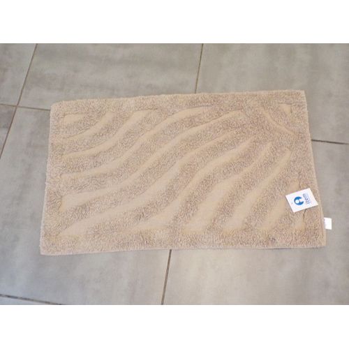 Tapis de salle de bain en coton gris