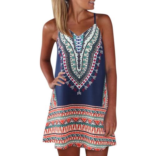 Robe Patchwork Bleu De Plage