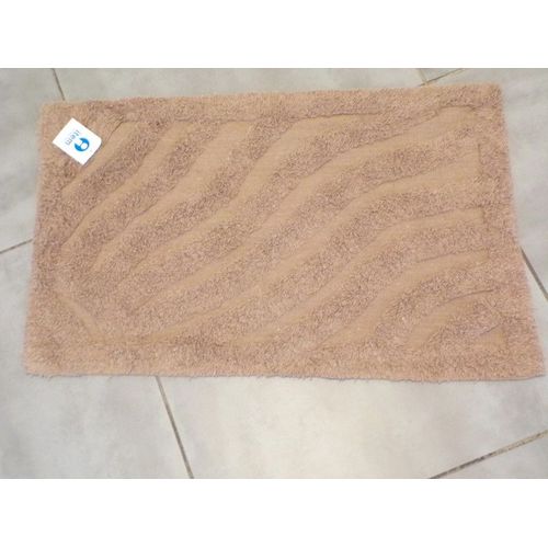 Tapis de salle de bain en coton marron