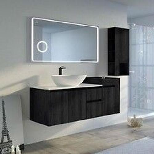 Meuble Salle De Bain Avezzano 1400 Noir