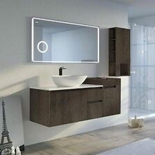 Meuble Salle De Bain Avezzano 1400 Ch?Ne Gris