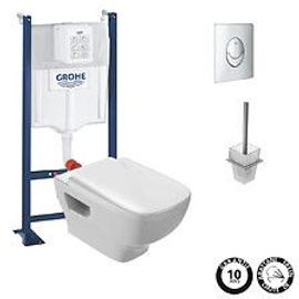 Pack WC suspendu rétro - Bâti-support - Blanc - Choix de plaque de