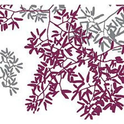 Papier peint panoramique intiss?, branches d'abres stylis?es, 270 cm X 250 cm