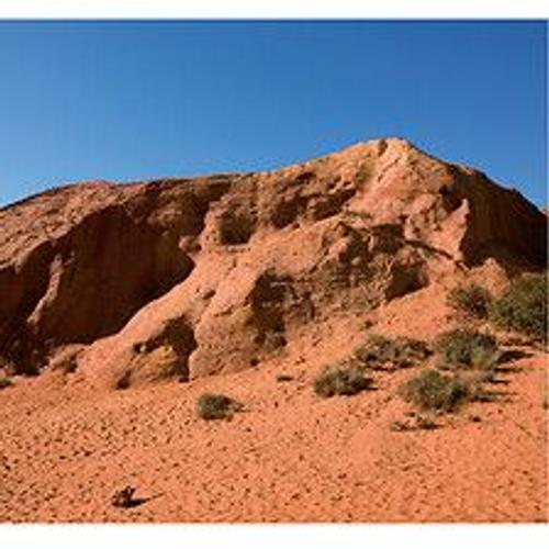Papier peint panoramique intiss?, d?sert rouge de namibie avec un ciel bleu azur, d?cor de r?ve XXL, 270 cm X 250 cm