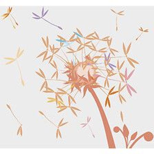 Papier peint panoramique intiss?, d?cor mural, grandes fleurs de pissenlits color?es romantique, 270 cm X 250 cm