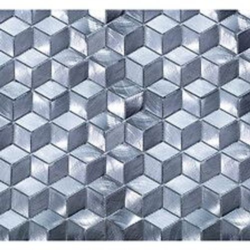 Papier peint panoramique intiss?, cubes 3D en trompe l'oeil graphique design, 270 cm X 250 cm