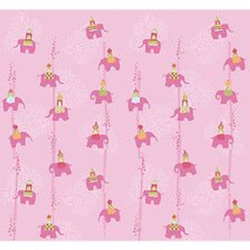 Papier peint panoramique intiss?, pour chambre de fille, dessin ?l?phant d'inde stylis?e et chic, 270 cm X 250 cm
