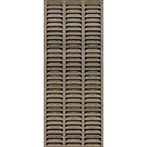 Papier peint panoramique intiss?, photo repr?sentant une persienne ancienne en bois marron, au style rustique, 250 cm X 96 cm