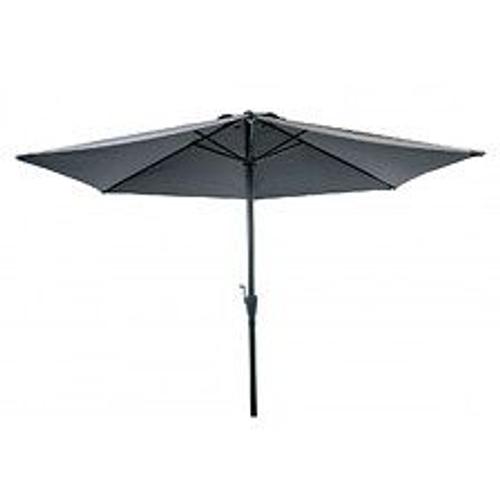 Parasol Rond Coloris Gris Fonc? Et Mat En Aluminium 3m