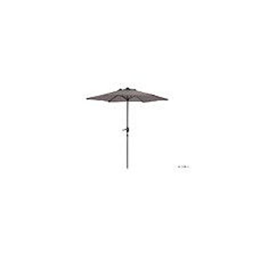 Parasol Rond Coloris Gris Et Mat En Acier 2m