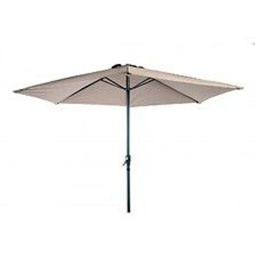 Parasol Rond Coloris Brun Et Mat En Aluminium 3m