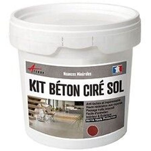 B?ton Cir? Sol en Kit - Primaire et vernis de finition inclus - 10 m? (en 2 couches) Grenade Rouge - ARCANE INDUSTRIES