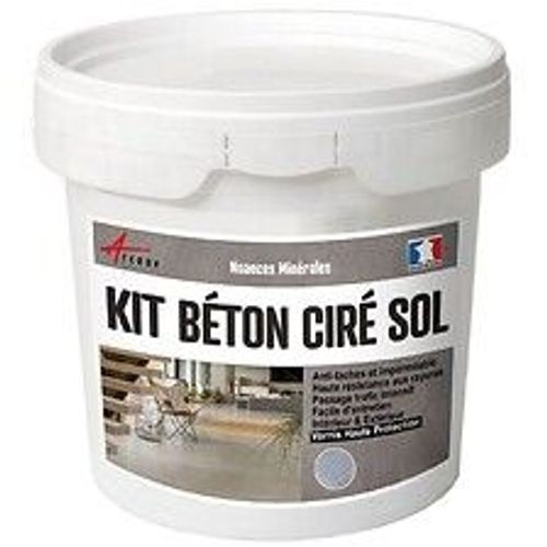 B?ton Cir? Sol en Kit - Primaire et vernis de finition inclus - 10 m? (en 2 couches) Titane Gris Clair - ARCANE INDUSTRIES