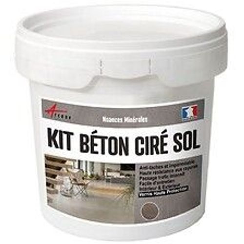B?ton Cir? Sol en Kit - Primaire et vernis de finition inclus - 2 m? (en 2 couches) Vison Gris Beige - ARCANE INDUSTRIES