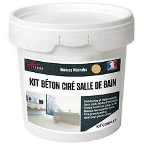KIT B?TON CIR? - MURS SALLE DE BAINS DOUCHE ITALIENNE - 10 m? (en 2 couches) Bl? Dor? Beige - ARCANE INDUSTRIES