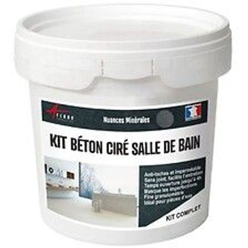 KIT B?TON CIR? - MURS SALLE DE BAINS DOUCHE ITALIENNE - 5 m? (en 2 couches) Flanelle Gris Fonce - ARCANE INDUSTRIES