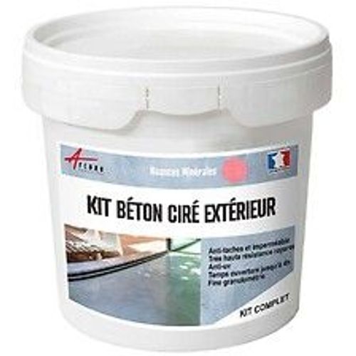 KIT BETON CIRE EXTERIEUR : Pour sol, mur, terrasse, balcon, escalier - 2 m? (en 2 couches) Pitaya Rose - ARCANE INDUSTRIES