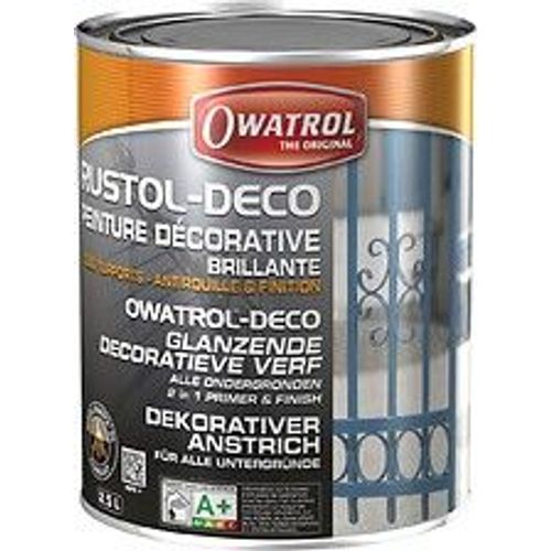 Peinture d?corative antirouille Owatrol RUSTOL DECO MICACE DB703 Dark Grey 2.5 litres