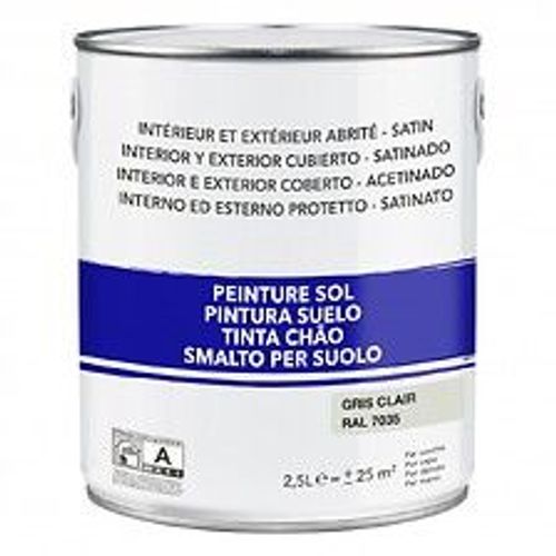 Peinture sol ext?rieur / int?rieur gris clair satin? 2.5 l