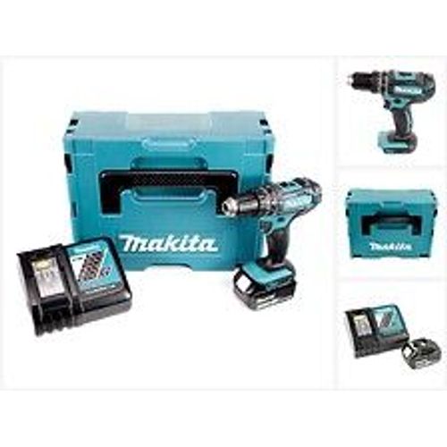 Makita Dhp 482 Rf1j - 18 V Li-ion Akku Perceuse Visseuse ? Percussion Sans Fil + Coffret Makpac  + 1 X Batterie Bl 1830 3,0 Ah + Chargeur Dc 18 Rc