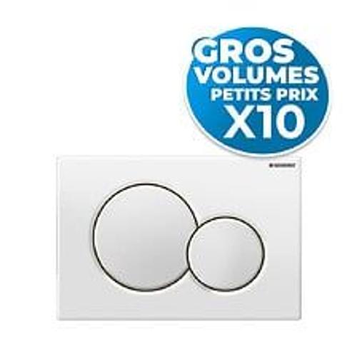 Geberit lot de 10 plaques de d?clenchement double touche SIGMA 01 blanche  (115.770.11.5-GVP10)