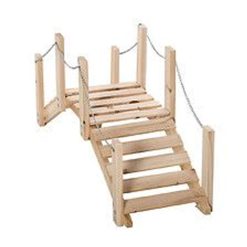 Pont De Jardin - Pont De Bassin - Passerelle En Bois - Dim. 100l X 32l X 48h Cm - Bois De Sapin