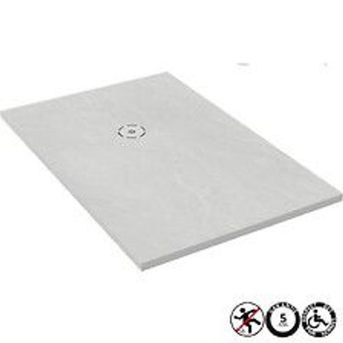 Receveur de douche antid?rapant Singulier, Neoroc + Bonde, 140 x 80 , Sans bonde