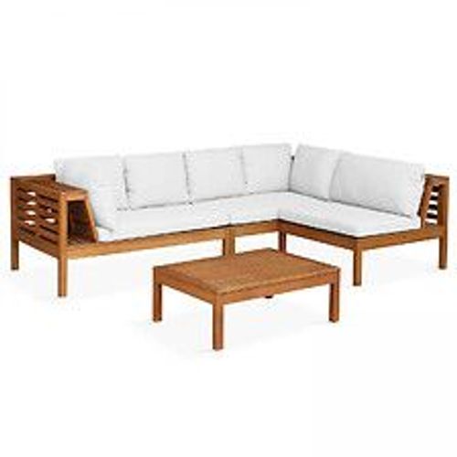 Salon De Jardin Bas Avec 2 Canap?S, 1 Fauteuil Et Une Table ?Cru Maupiti