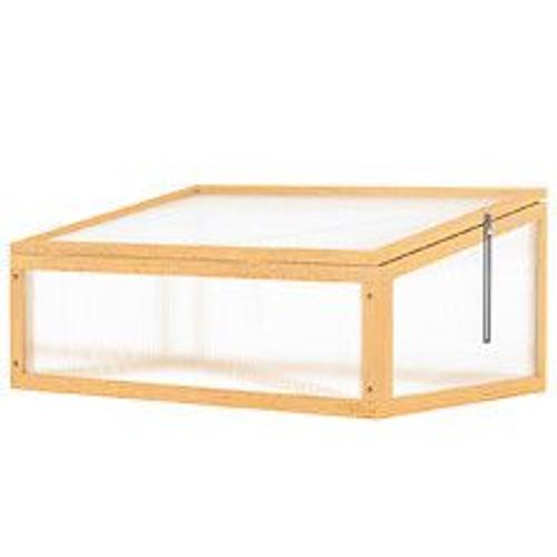 Mini Serre De Jardin Serre ? Tomates Dim. 90l X 60l X 40h Cm Toit Ouvrable Panneaux De Polycarbonate Bois Sapin Pr?-Huil?