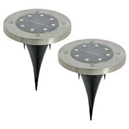 Pack De 2 Spots Solaires Encastrables 2 X 12 Lumens-Ez Solar